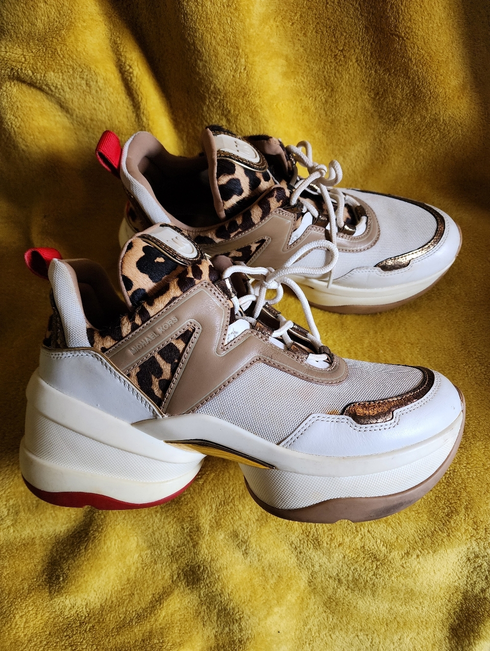 Michael Kors Olympia Mixed Media Trainers